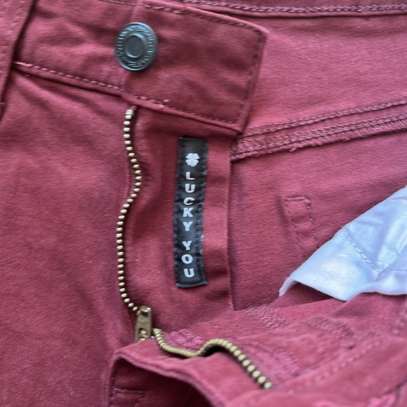 NWT- 🍀 Lucky brand jeans - maroon - size 8 / 29 R - Picture 11 of 13